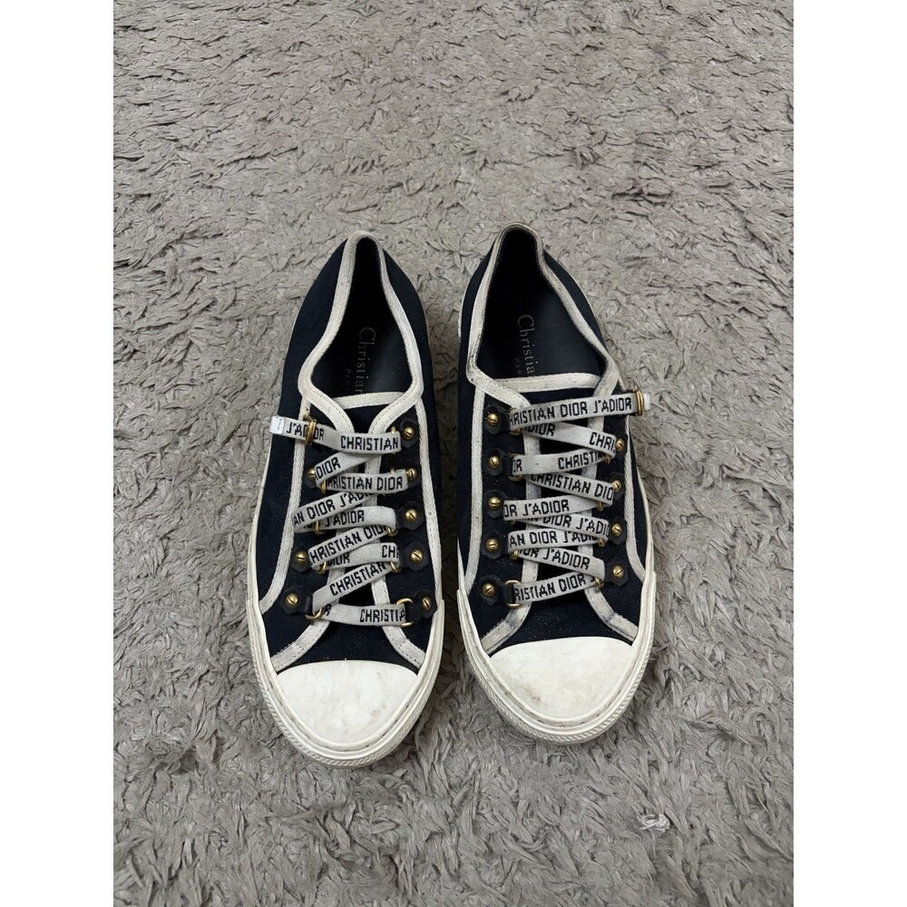 Christian Dior  Canvas Walk'N'Dior Low Top Sneakers 36.5 Black